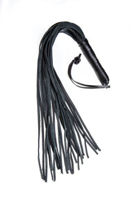 Triple-X Leather Whip with Handle