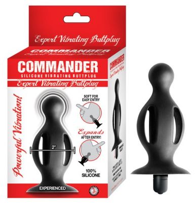 Commander Expert Vibrating Buttplug Silicone Expandable