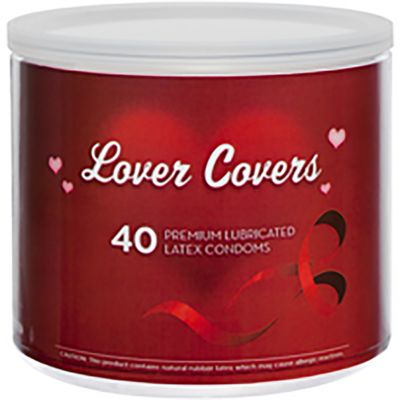 Lover Covers Mixed Lubricated Condoms 40 Each Per Tin Can