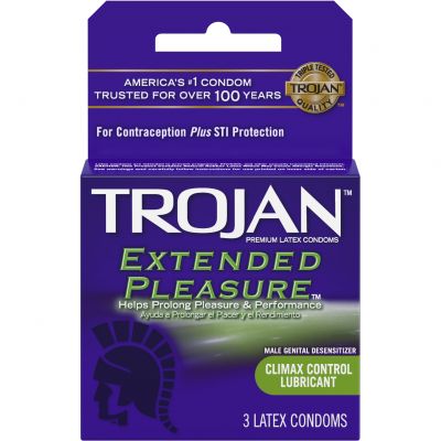Trojan Extended Pleasure Condoms 3 Pack