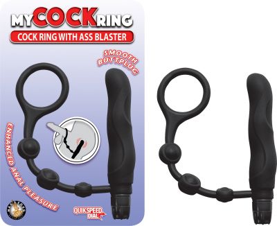 My Cock Ring With Ass Blaster Silicone Anal Plug