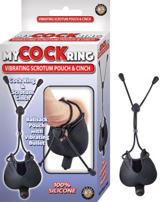 My Cock Ring Vibrating Scrotum Pouch And Cinch Silicone