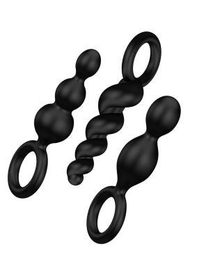 Satisfyer Plugs Silicone Textured Anal Plugs 3 Each Per Set
