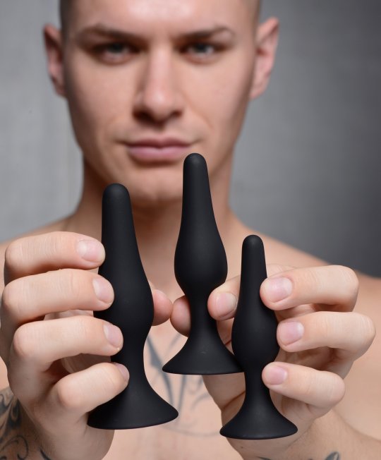 Triple+Spire+Tapered+Silicone+Anal+Trainer+Set