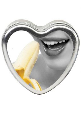 Earthly Body Heart-Shaped Hemp Seed Edible Massage Candle Banana 4oz