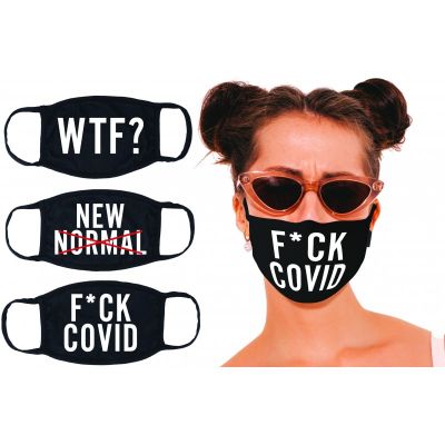 Maskerade Protective Mask (F Covid/ WTF?/ New Normal) 3 Pack