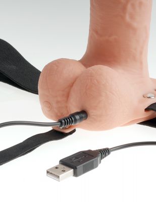 Fetish Fantasy Hollow Rechargeable Strap-On Dildo