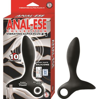 Anal-Ese Collection Rechargeable Vibrating Silicone Alpha Plug #1