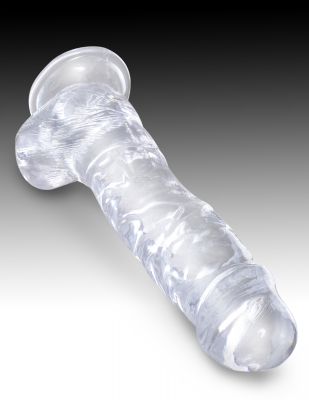 King Cock Dildo with Balls 8in