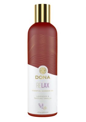 Dona Relax Vegan Massage Oil Lavender & Tahitan Vanilla 4oz