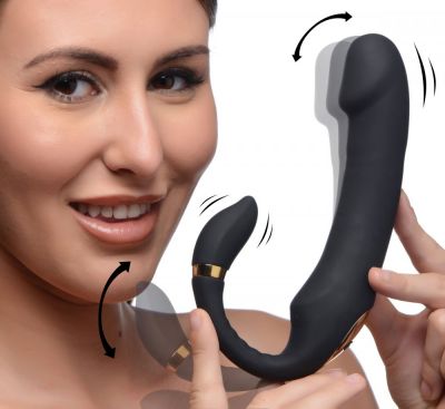 Inmi 10x Pleaure Pose Vibe With Clit Stimulator Silicone Rechargeable Vibrator