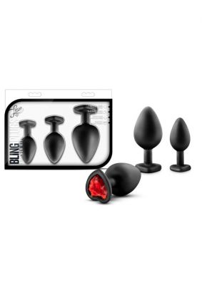 Luxe Bling Silicone Anal Plugs Trainer Kit