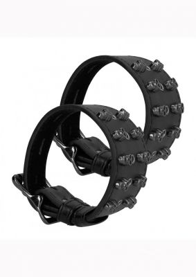 Ouch! Skulls And Bones Skull Handcuffs Leather
