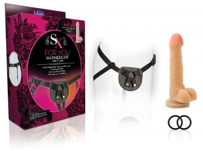 SX For You Harness Kit with Silicone Dildo 7in
