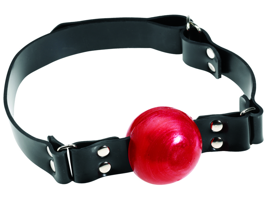 2+inch+Red+Gag+Rubber+Strap+and+D-Ring
