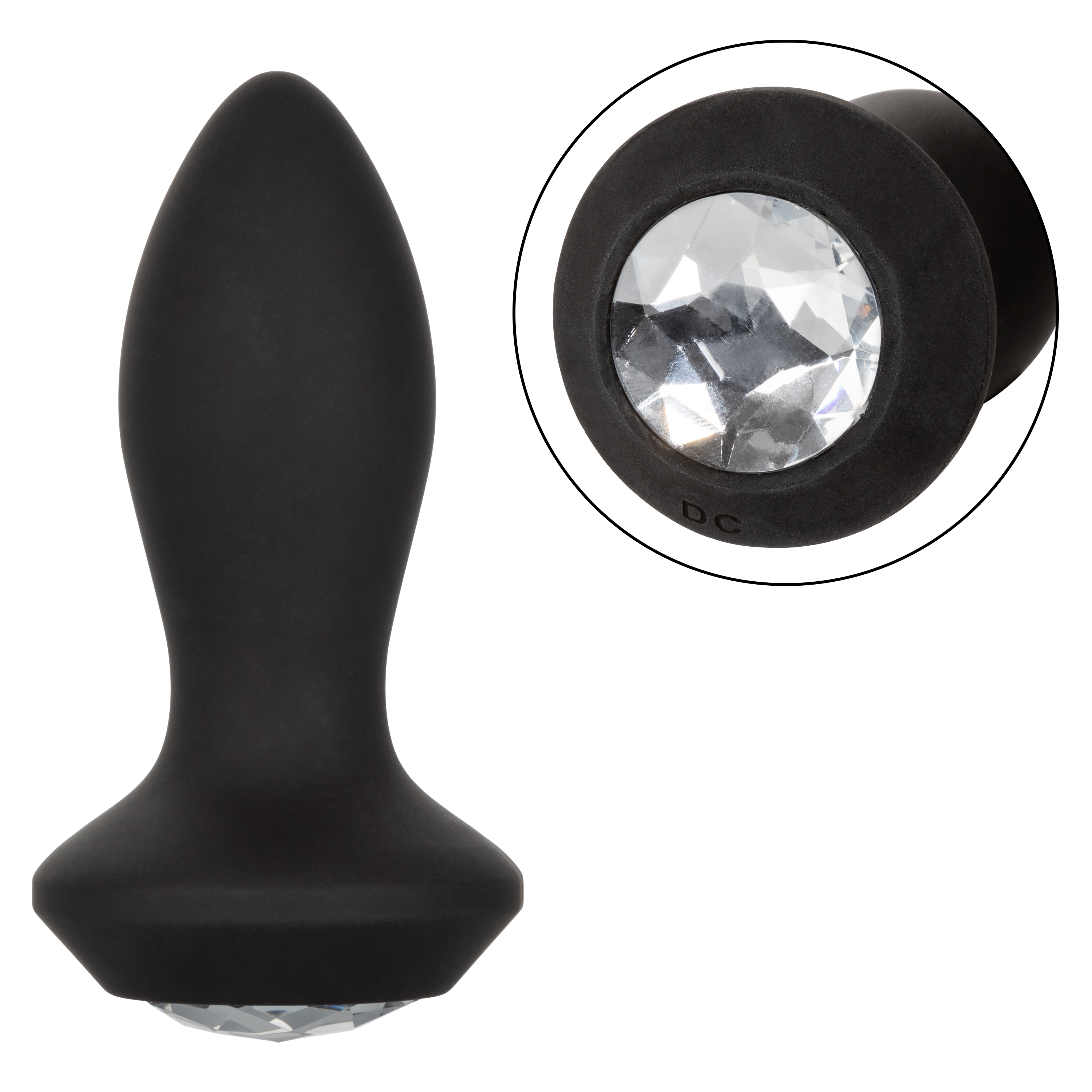 Power+Gem+Vibrating+Petite+Crystal+Probe+Silicone+Waterproof+USB+Rechargeable+Anal+Vibe
