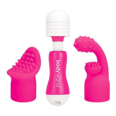 Bodywand Rechargeable Silicone Mini Wand Massager With Two Attachments
