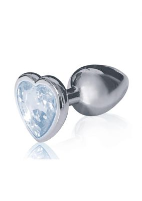 The 9's - The Silver Starter Bejeweled Heart Stainless Steel Plug