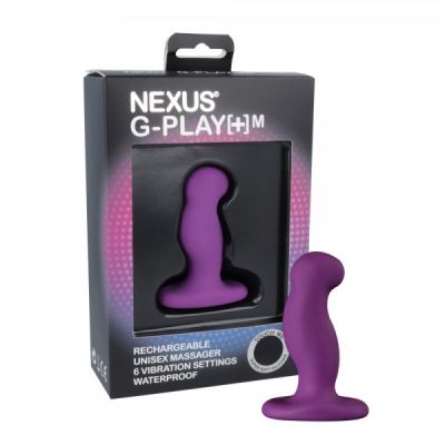 Nexus G-Play+M Rechargeable Silicone G-Spot and P-Spot Vibrator - Medium