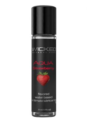 Wicked Aqua Water Based Flavored Lubricant Strawberry