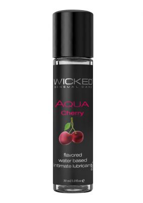 Wicked Aqua Water Based Flavored Lubricant Cherry