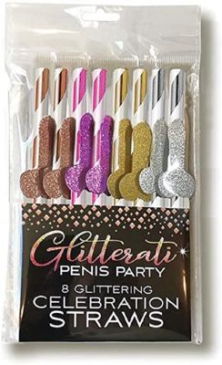 Glitterati Penis Party Straws (8 Pack)