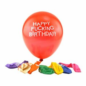 Candy Prints X-Rated Birthday Balloons Asssorted Colors (8 Per Bag)
