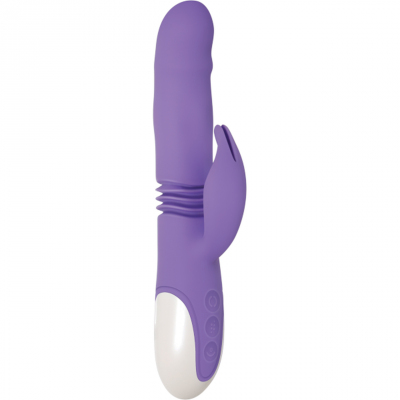 Thick & Thrust Bunny Rechargeable Silicone Rabbit Vibrator With Length Thrusting And Girth Expanding