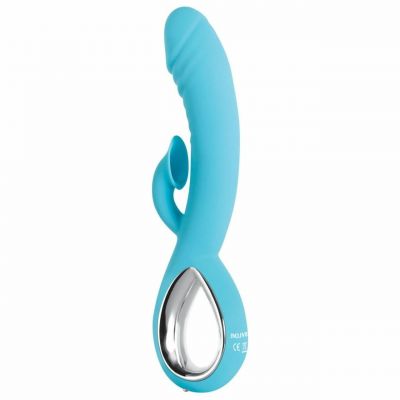 Triple Infinity Rechargeable Silicone Heated Dual Vibrator With Clitoral Suction Stimulator