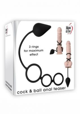 Adam & Eve 3 Rings Cock & Ball Silicone Anal Teaser Kit