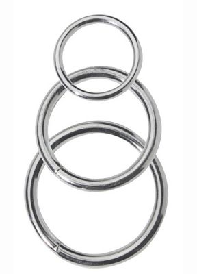 3 Piece Nickel Plated Cock Ring Set