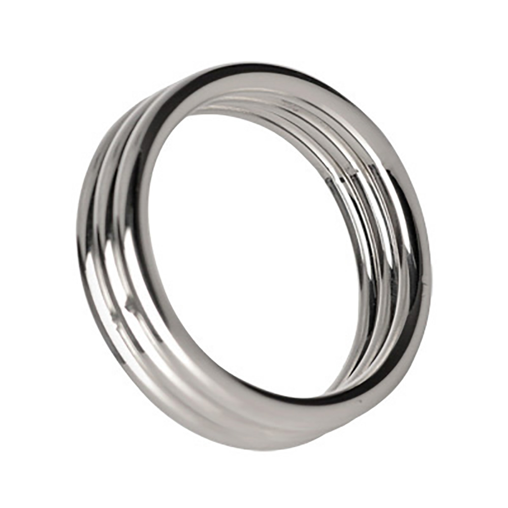 Echo+Stainless+Steel+Triple+Cock+Ring