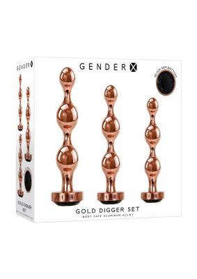 Gender X Gold Digger Set Anal Plugs (3 piece set)