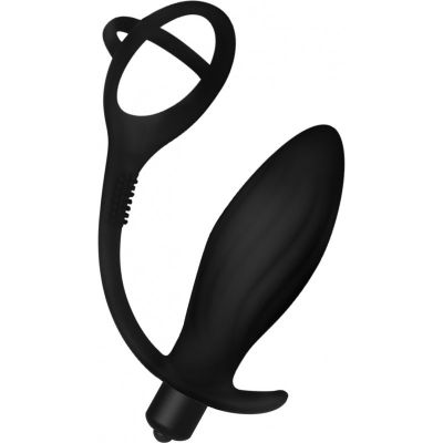 Decadence Ball Buster Silicone Vibrating Butt Plug with Cock Ring