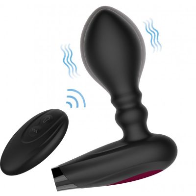 Decadence Pumped Silicone Expandable Butt Plug with Remote Control