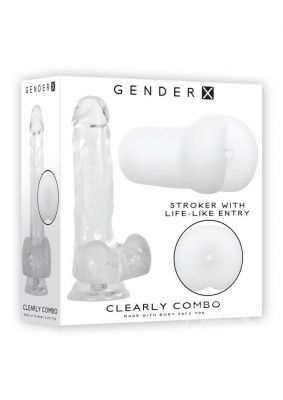 Gender X Clearly Combo Dildo & Stroker Kit (2 piece set)