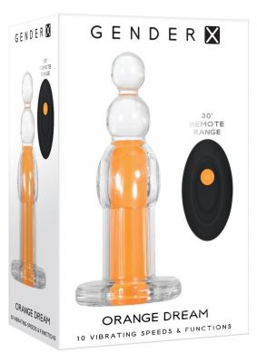 Gender X Orange Dream Silicone Rechargeable Beads with Remote Control