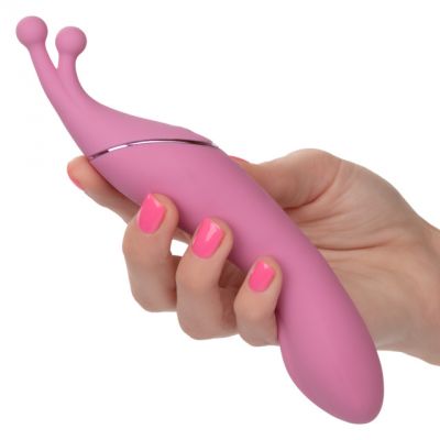 Tempt & Tease Kiss Rechargeable Silicone Vibrator with Clitoral Stimulator