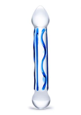 Full Tip Textured Dildo Glass 6.5 Inches