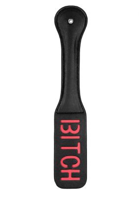 Ouch! Leather Paddle "Bitch"