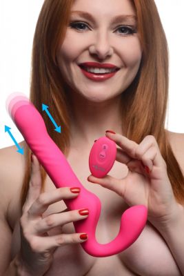 Strap U Mighty-Thrust Thrusting & Vibrating Strapless Strap-On with Remote Control