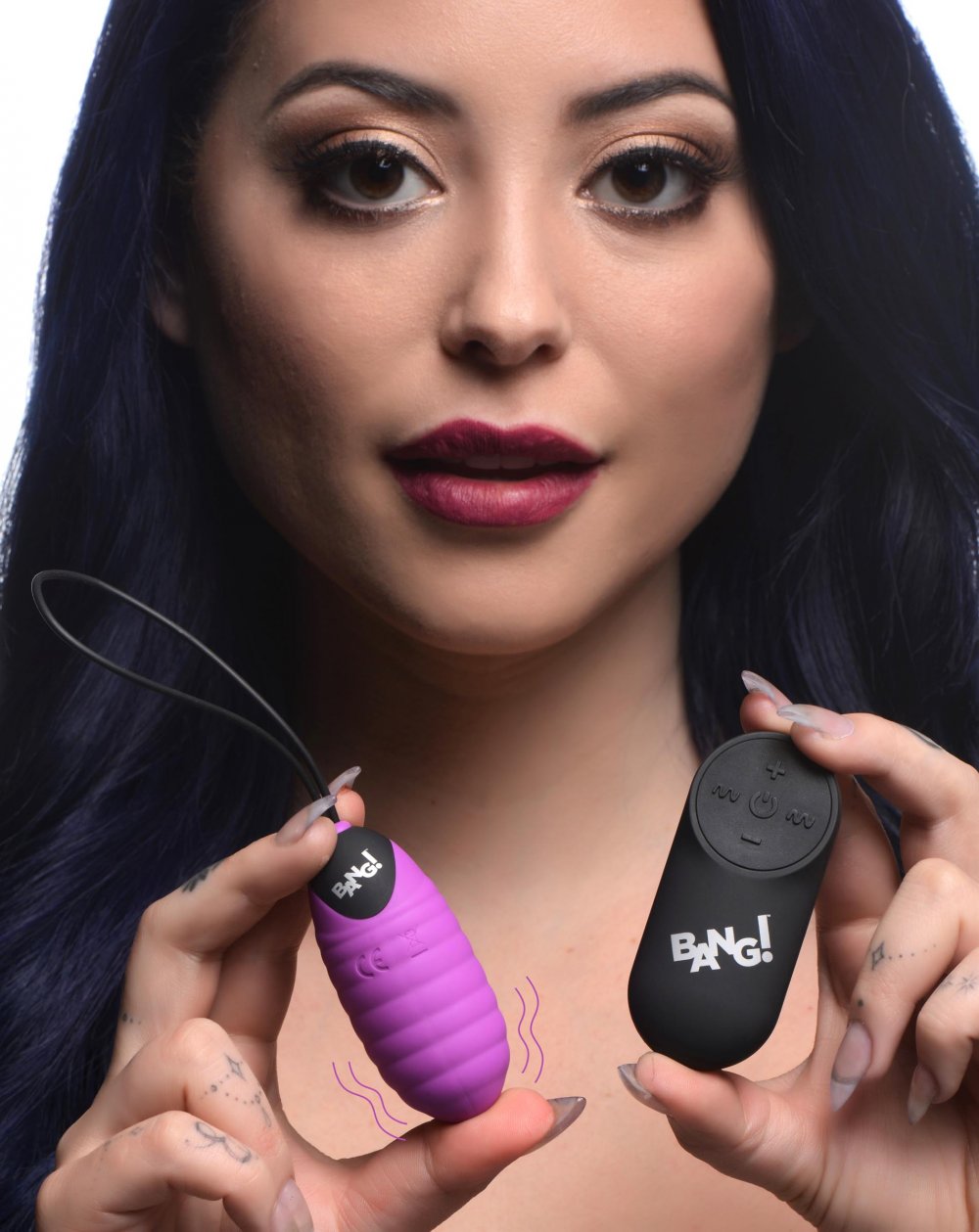 Bang%21+28X+Ribbed+Rechargeable+Silicone+Egg+with+Remote+Control