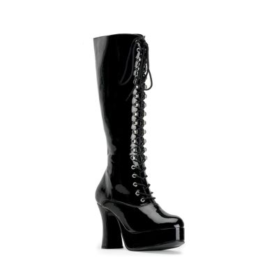 Laced-Up Exotica Platform Boots