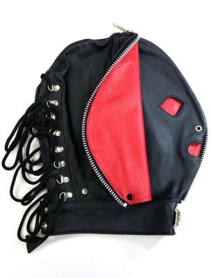 Rouge Leather Fly Trap Mask Adjustable