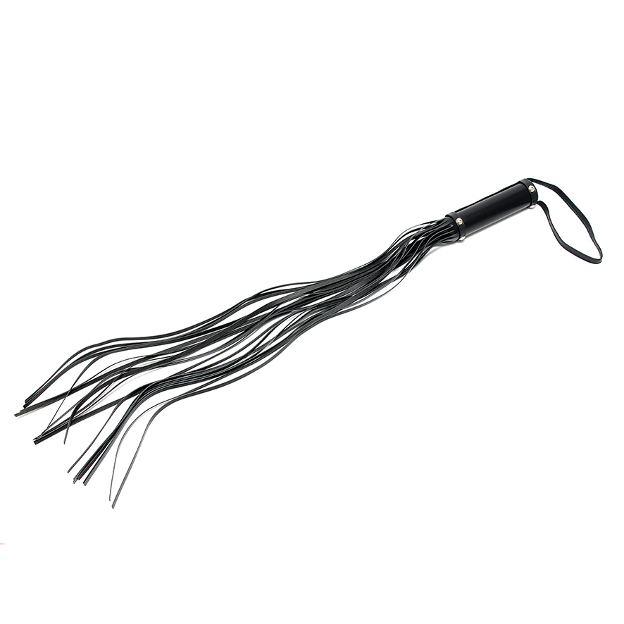 Short+Handle+Leather+Flogger+Whip+with+19+Strings