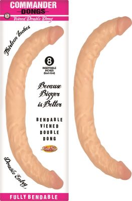 Commander Dongs Veined Double Dong Bendable Dildo 13in