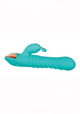 Adam & Eve Heat Me Up Warming Rabbit Thruster Rechargeable Silicone Vibrator