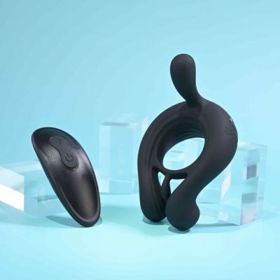 Playboy Triple Play Rechargeable Silicone Cock Ring with Remote Control
