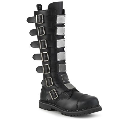 Men's Metal Plated Knee High Boots