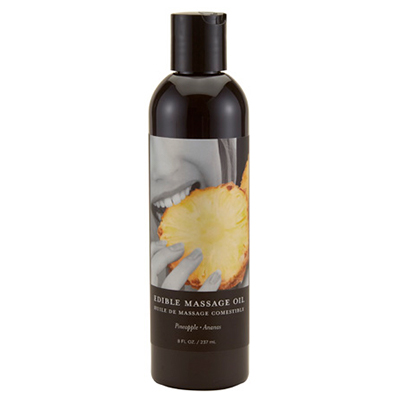 Earthly Body Hemp Seed Edible Massage Oil Pineapple 8oz